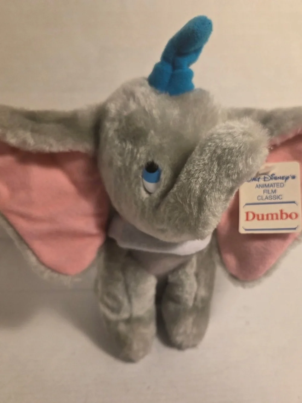 Walt Disney Animated Film Classic Dumbo Plush Vintage  8” Stuffed Animal w/ Tags